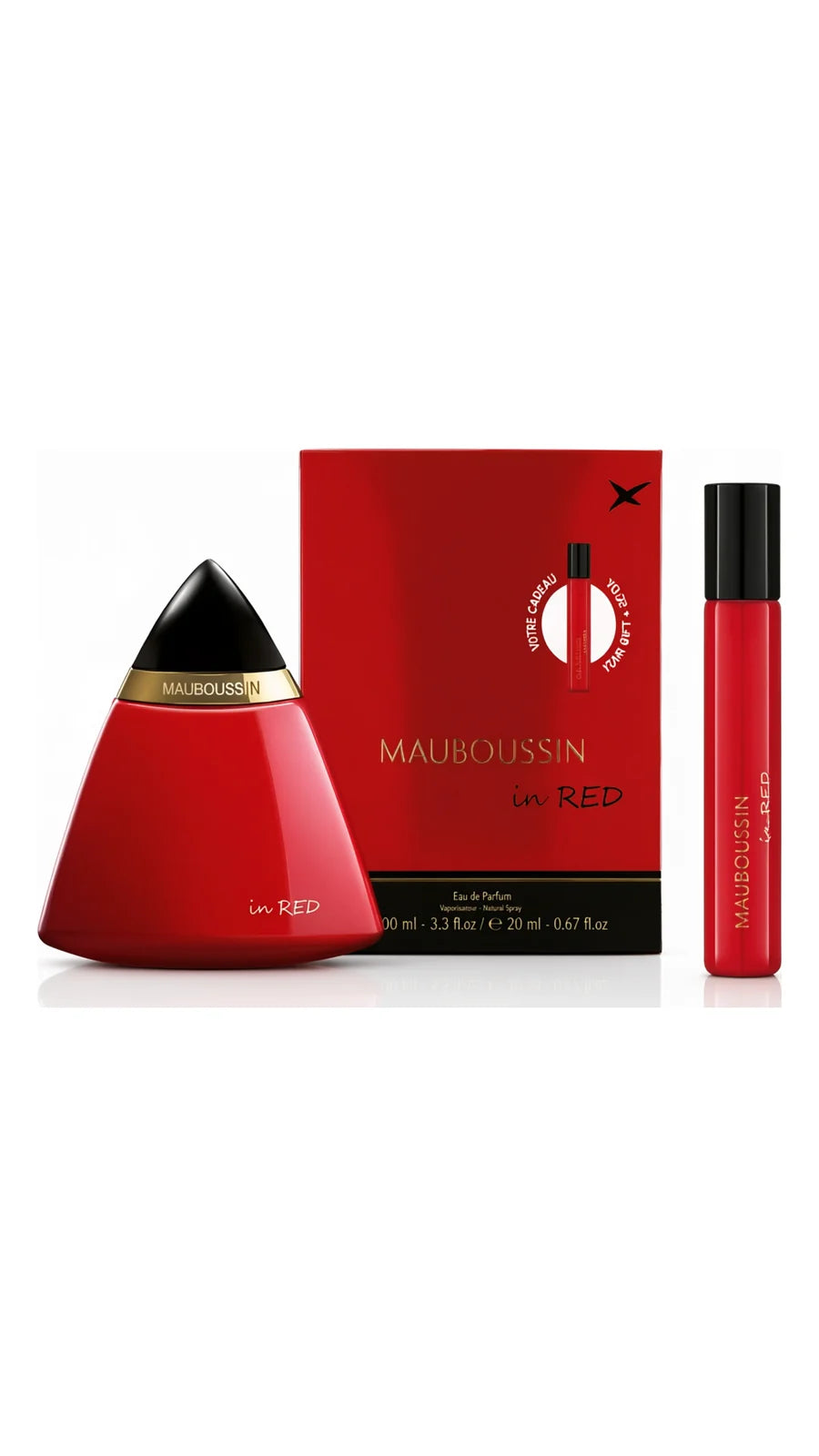MAUBOUSSIN IN RED AVEC SPRAY EAU DE PARFUM 100 ML